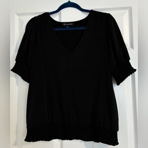 INC International Concepts Black Blouse